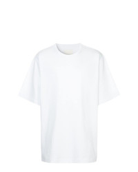 T-shirt à col rond imprimé blanc Juun.J