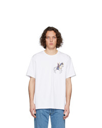 T-shirt à col rond imprimé blanc JW Anderson