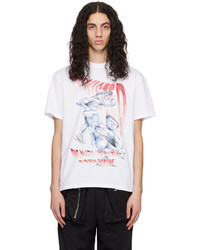 T-shirt à col rond imprimé blanc JW Anderson