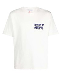 T-shirt à col rond imprimé blanc JW Anderson