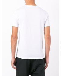 T-shirt à col rond imprimé blanc Christopher Kane