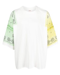 T-shirt à col rond imprimé blanc KAPITAL