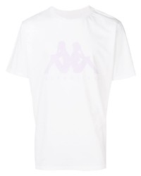 T-shirt à col rond imprimé blanc Kappa