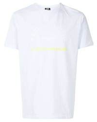 T-shirt à col rond imprimé blanc Karl Lagerfeld