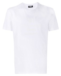 T-shirt à col rond imprimé blanc Karl Lagerfeld