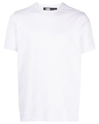 T-shirt à col rond imprimé blanc Karl Lagerfeld