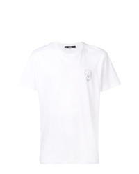 T-shirt à col rond imprimé blanc Karl Lagerfeld