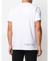 T-shirt à col rond imprimé blanc Karl Lagerfeld