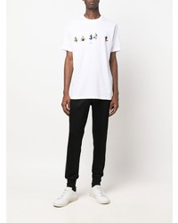 T-shirt à col rond imprimé blanc PS Paul Smith