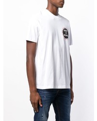 T-shirt à col rond imprimé blanc Diesel