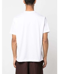 T-shirt à col rond imprimé blanc Junya Watanabe MAN