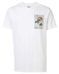 T-shirt à col rond imprimé blanc Kent & Curwen