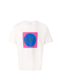 T-shirt à col rond imprimé blanc Kenzo