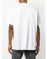 T-shirt à col rond imprimé blanc Balenciaga