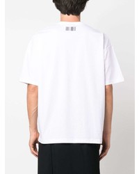 T-shirt à col rond imprimé blanc VTMNTS