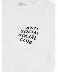 T-shirt à col rond imprimé blanc Anti Social Social Club