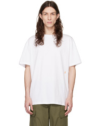 T-shirt à col rond imprimé blanc Ksubi