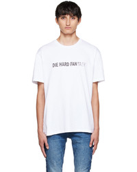 T-shirt à col rond imprimé blanc Ksubi