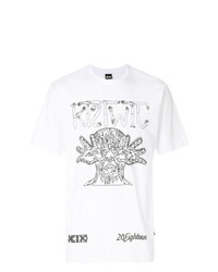 T-shirt à col rond imprimé blanc Ktz