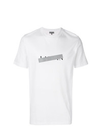 T-shirt à col rond imprimé blanc Lanvin