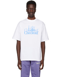 T-shirt à col rond imprimé blanc Late Checkout