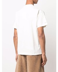 T-shirt à col rond imprimé blanc Jacquemus