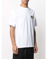 T-shirt à col rond imprimé blanc Jacquemus