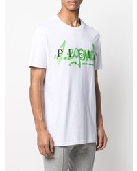 T-shirt à col rond imprimé blanc Philipp Plein