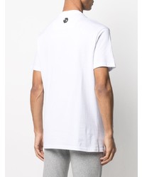 T-shirt à col rond imprimé blanc Philipp Plein