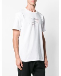 T-shirt à col rond imprimé blanc Raf Simons