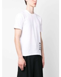 T-shirt à col rond imprimé blanc Black Comme Des Garçons