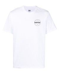 T-shirt à col rond imprimé blanc Levi's