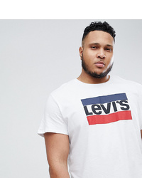 T-shirt à col rond imprimé blanc Levi's