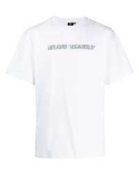 T-shirt à col rond imprimé blanc Liam Hodges