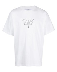 T-shirt à col rond imprimé blanc Liberaiders