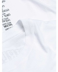 T-shirt à col rond imprimé blanc Givenchy