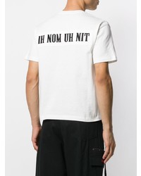 T-shirt à col rond imprimé blanc Ih Nom Uh Nit