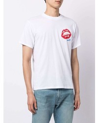 T-shirt à col rond imprimé blanc Fiorucci