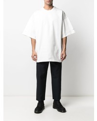 T-shirt à col rond imprimé blanc Oamc