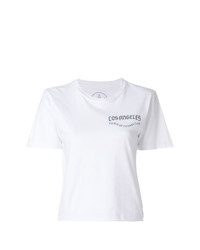 T-shirt à col rond imprimé blanc Local Authority