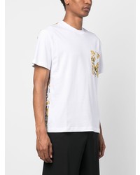 T-shirt à col rond imprimé blanc VERSACE JEANS COUTURE