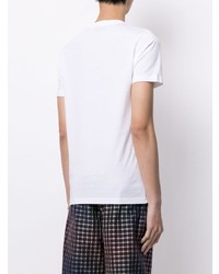 T-shirt à col rond imprimé blanc PS Paul Smith