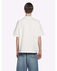 T-shirt à col rond imprimé blanc Balenciaga