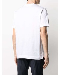 T-shirt à col rond imprimé blanc Z Zegna