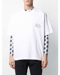 T-shirt à col rond imprimé blanc goodboy