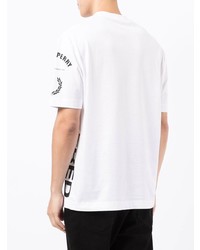 T-shirt à col rond imprimé blanc Fred Perry