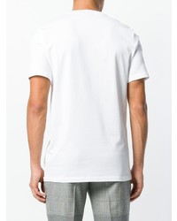 T-shirt à col rond imprimé blanc Lanvin