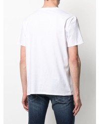 T-shirt à col rond imprimé blanc Just Cavalli