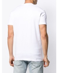 T-shirt à col rond imprimé blanc DSQUARED2