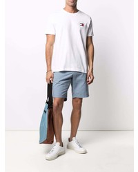 T-shirt à col rond imprimé blanc Tommy Hilfiger